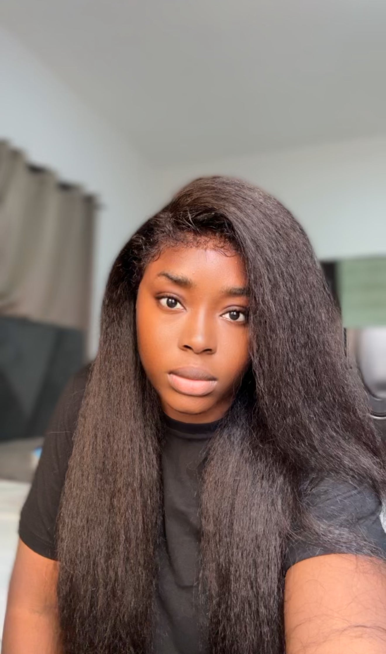 Yaki straight with natural hairline