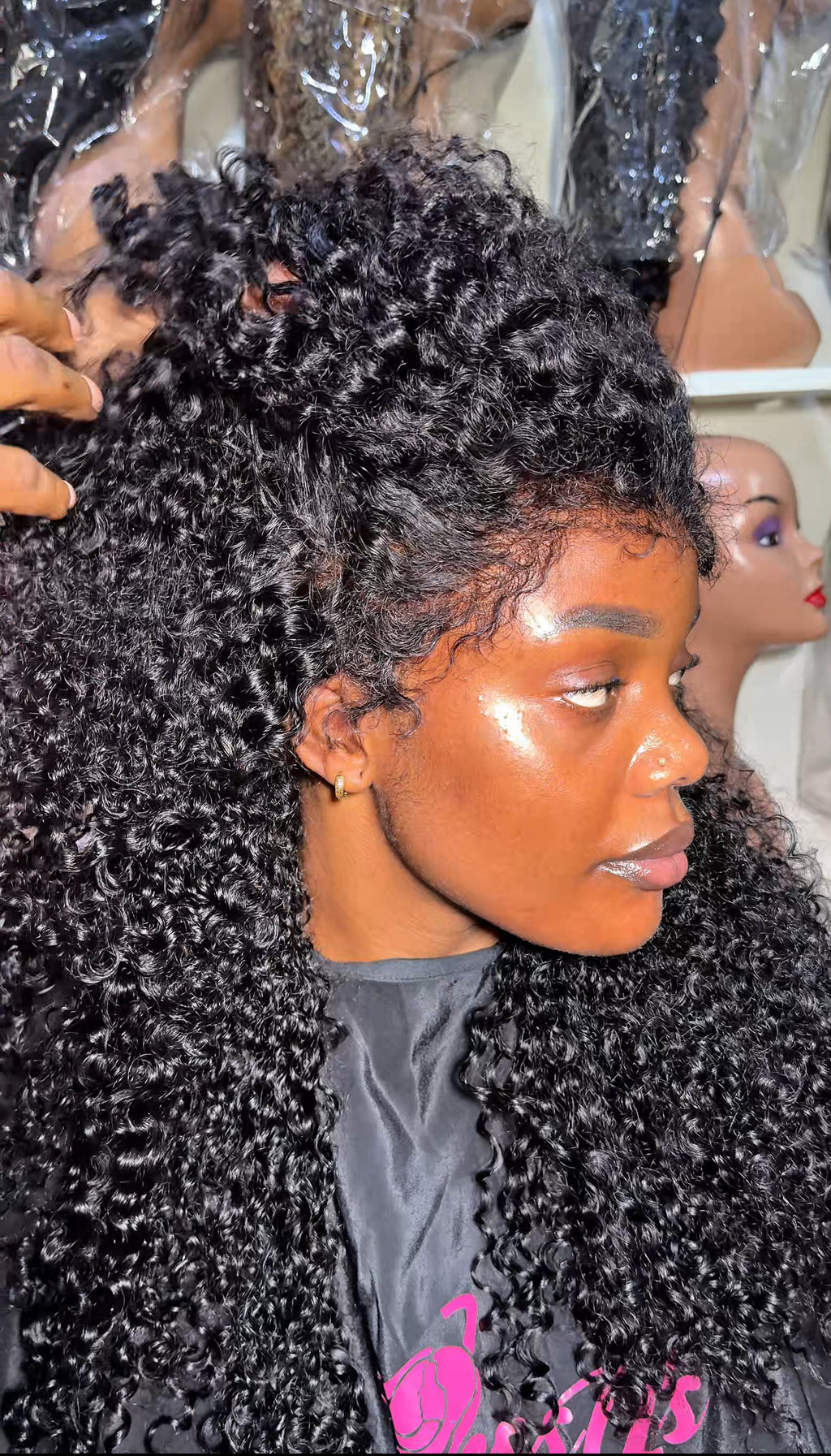 Pixie curls glueless frontal wig