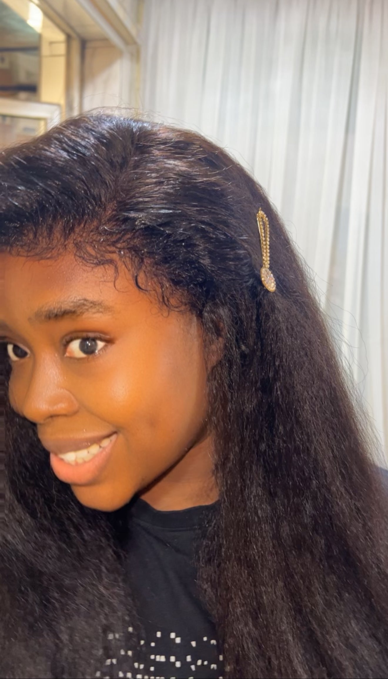 Yaki straight with natural hairline