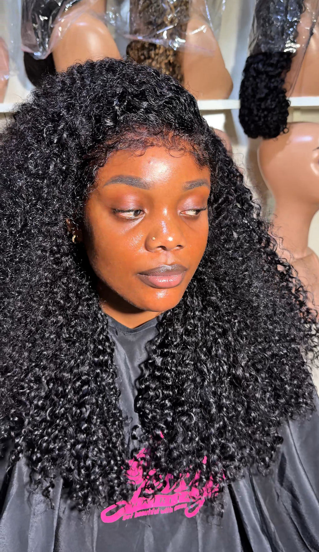 Pixie curls glueless frontal wig